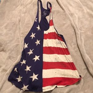 American flag tank top